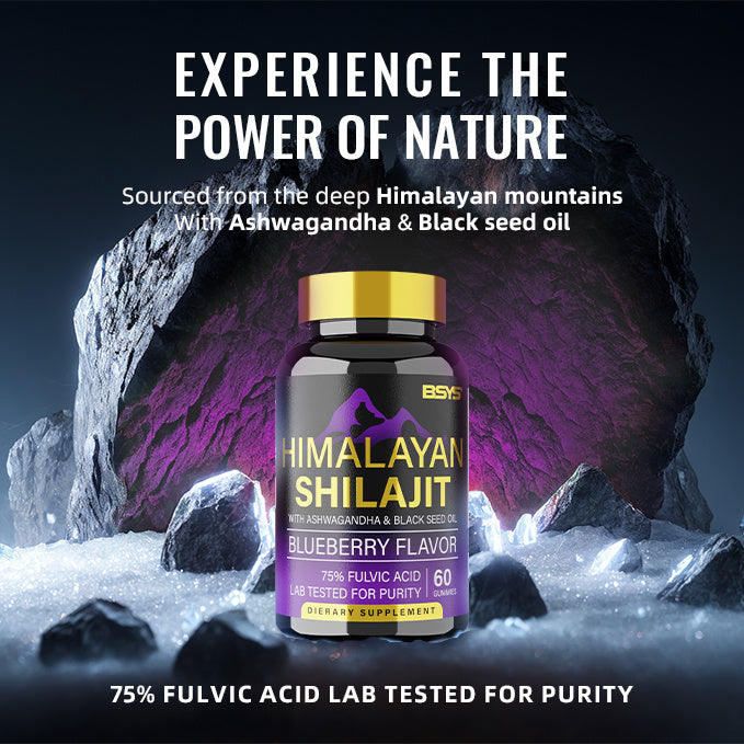"BSYS Shilajit Gummies™ – Natural Energy & Stamina Support with Ashwagandha & Fulvic Acid – 60 Count"