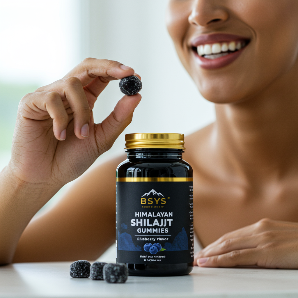 "BSYS Shilajit Gummies™ – Natural Energy & Stamina Support with Ashwagandha & Fulvic Acid – 60 Count"