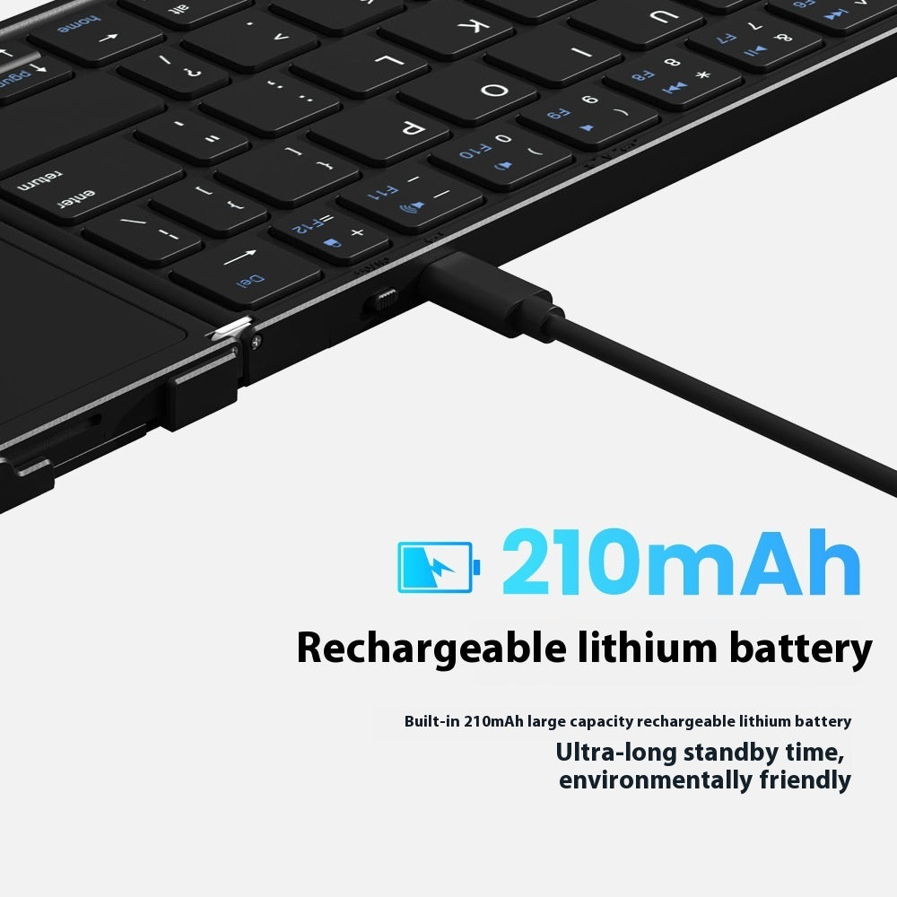 Wireless Foldable Bluetooth Keyboard – Portable & Silent for Phone & Tablet