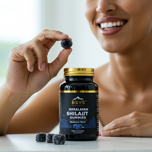 "BSYS Shilajit Gummies™ – Natural Energy & Stamina Support with Ashwagandha & Fulvic Acid – 60 Count"