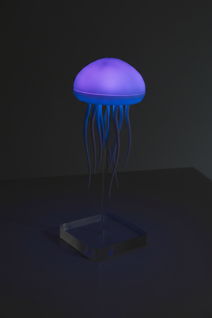 Close-up detail of jellyfish lamp